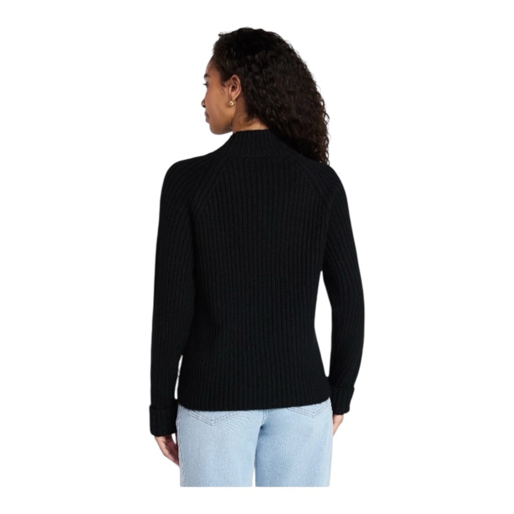Time And Tru Black Ribbed Sweater - Picture 2 of 4